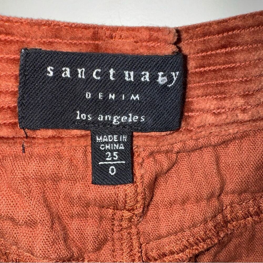 Sanctuary Ryan Corduroy Burnt Orange Mini Skirt 25/0 - Picture 4 of 5